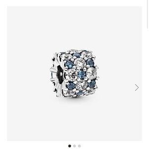 Pandora jewelry sparky charm blue and clear